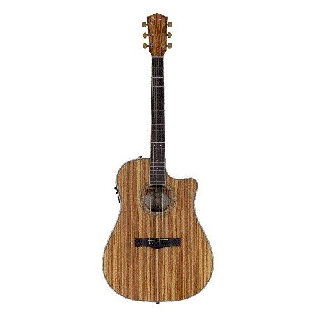 Guitarra Electroacustica Fender Dreadnought All Zebrano Classic Design Series (CD-220CE) - Envío Gratuito