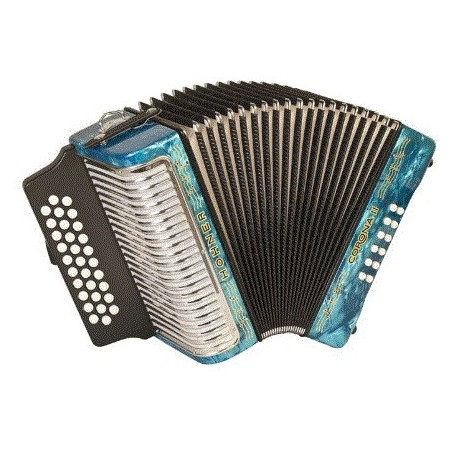 Acordeon de Botones Hohner Corona II Diferentes Colores Fa (FBB) - Envío Gratuito