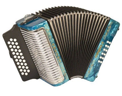 Acordeon de Botones Hohner Corona II Diferentes Colores Fa (FBB)