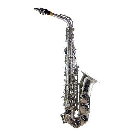 Saxofon Alto Silvertone Mib SAS-200N Niquelado (SLSX010) - Envío Gratuito