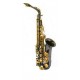 Saxofon Alto Silvertone Mib Negro con Llaves Doradas (SLSX019) - Envío Gratuito