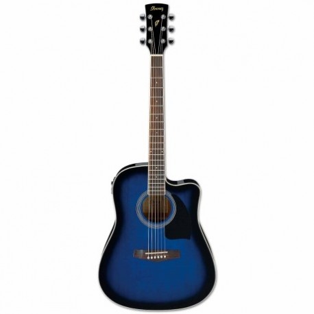 Guitarra Electroacustica IBANEZ GUITARRA ELECTROACUSTICA AZUL SOMB.TRANSP. MOD. PF15ECE-TBS  8213254 - Envío Gratuito