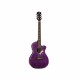 Guitarra Electroacustica LUNA GUITARRA ELECTROACUSTICA LUNA FLORA PURPURA TRANSP. MOD. FLO PF QM  8202886 - Envío Gratuito