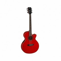 Guitarra Electroacustica CORT GUITARRA ELECTROACUSTICA SFX ROJA TRANSP.C/FDA MOD. SFX-FM TR  8213269 - Envío Gratuito