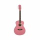 Guitarra Acústica LUNA GUITARRA ACUSTICA AURORA BOREAL BY LUNA, ROSA MOD. AR BOR PNK  7000249 - Envío Gratuito