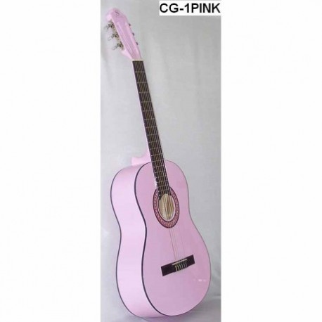 Guitarra Acústica SEGOVIA GUITARRA CLASICA ROSA LAMINADA CG-1PINK - Envío Gratuito