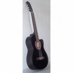 Guitarra Acústica SEGOVIA GUITARRA CLASICA CON RESAQUE NEGRA  CG-1CBK - Envío Gratuito